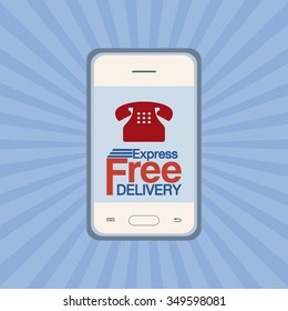 Abstract delivery object on a special background