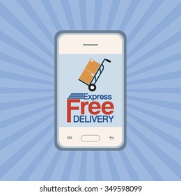 Abstract delivery object on a special background