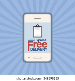 Abstract delivery object on a special background