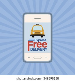 Abstract delivery object on a special background