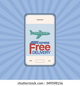 Abstract delivery object on a special background