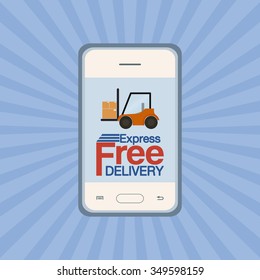 Abstract delivery object on a special background