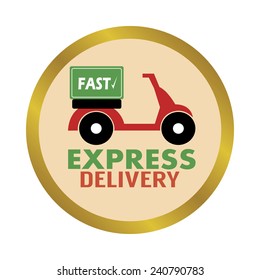 abstract delivery object on a white background