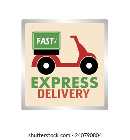 abstract delivery object on a white background