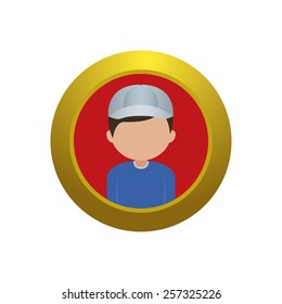 abstract delivery object on a white background