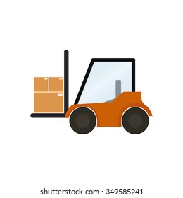 Abstract delivery object on a white background