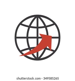 Abstract delivery object on a white background