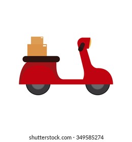 Abstract delivery object on a white background