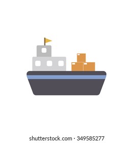 Abstract delivery object on a white background