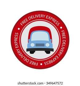 Abstract delivery object on a white background