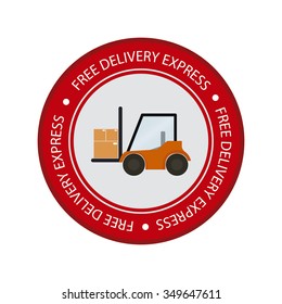 Abstract delivery object on a white background