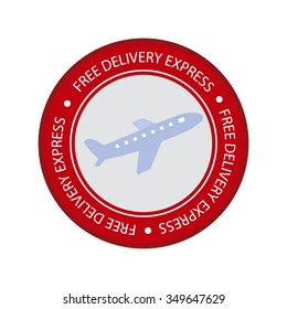 Abstract delivery object on a white background