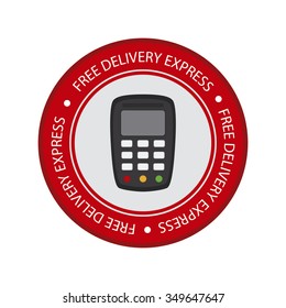 Abstract delivery object on a white background