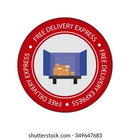 Abstract delivery object on a white background