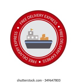 Abstract delivery object on a white background