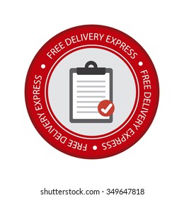 Abstract delivery object on a white background