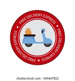 Abstract delivery object on a white background
