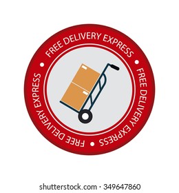 Abstract delivery object on a white background