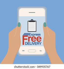 abstract delivery promotion on a special background