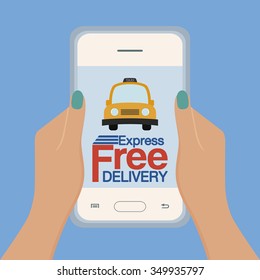 abstract delivery promotion on a special background