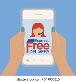 abstract delivery promotion on a special background
