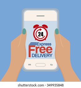 abstract delivery promotion on a special background