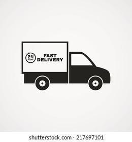 abstract delivery symbol on a white background