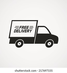 abstract delivery symbol on a white background