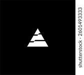 abstract delta or three delta logo concept vector icon