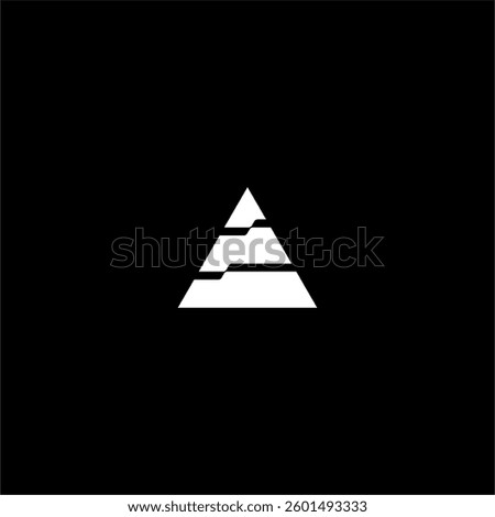 abstract delta or three delta logo concept vector icon