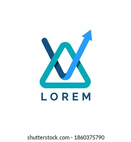 Abstract Delta Triangle for business, or financial logo Firm Logo or any industry in vector