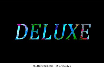 Abstract Deluxe Text Effect Design Black Back
