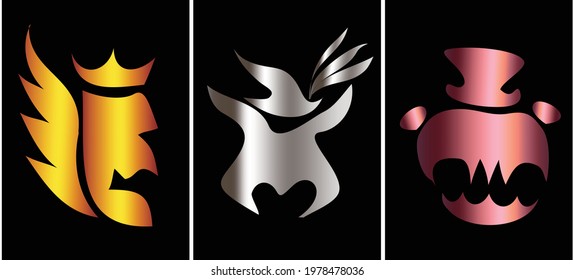 Abstract demons icon, vector demons icon, graphic design