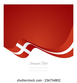 Abstract Denmark flag ribbon vector