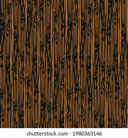 Abstract densely striped painterly vector seamless pattern background. Backdrop with irregular vertical paint thin stripes and dots in terracotta ochre and black. Earthy paint modern texture repeat.