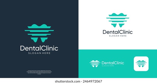 Abstract dental care logo design inspiration.