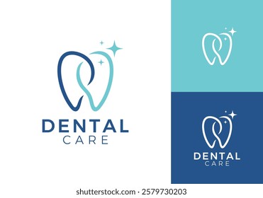 abstract dental clean logo. creative modern health care vector design concept