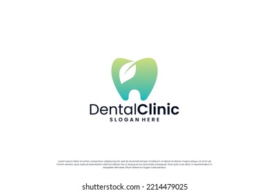 Abstract Dental clinic logo design template.