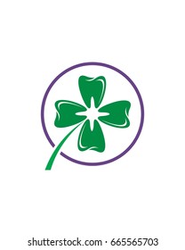 abstract dental flower logo