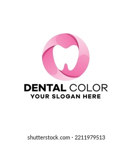 Abstract Dental Gradient Logo Illustration