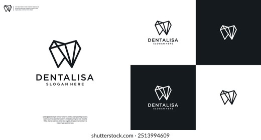Abstract dental logo design inspiration