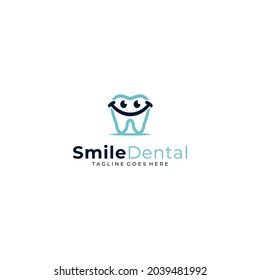 Logo dental abstracto vector de diseño