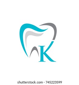 Abstract Dental Logo With K Initials