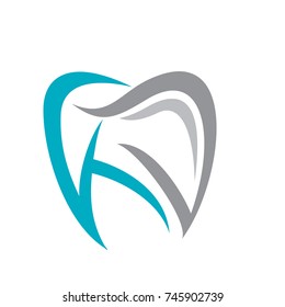 Abstract Dental Logo With KD Initials