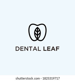 logotipo dental abstracto. icono de hoja