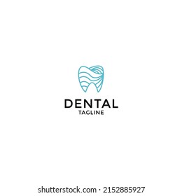 Abstract Dental Waves Logo Icon Design Template
