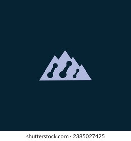 Abstraktes Symbol für einfache Logos im Denver Mountain Tech