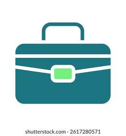 Abstract depiction of a briefcase, vector icon