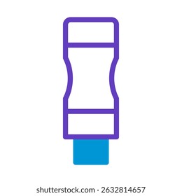 Abstract depiction of a geometric shape with bright color isolated, artistic minimalism