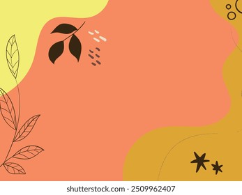 An abstract depiction of a landscape with a focus on natural elements. 